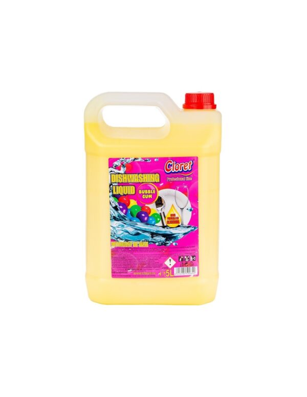 Cloret - Detergent de vase professional Bubble Gum - 5 litri