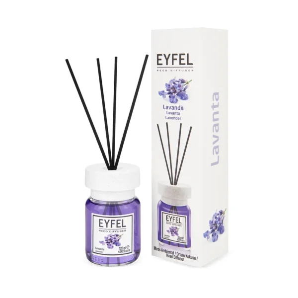 Odorizant camera EYFEL cu betisoare - Lavanda - 120ml