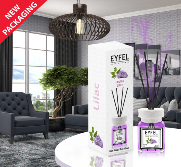Odorizant camera EYFEL cu betisoare - Liliac- 120ml