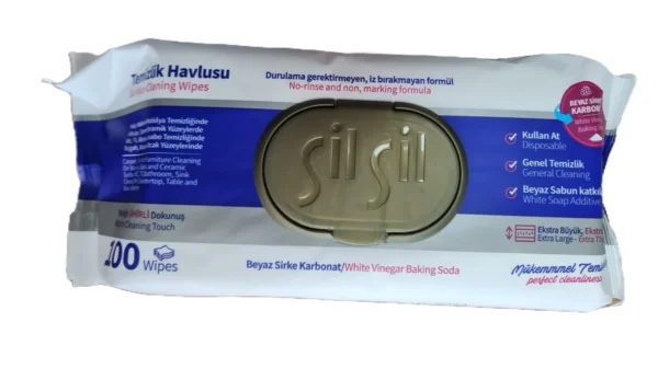 Servetele umede multisuprafete cu bicarbonat si otet - Silsil - 100buc